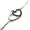 [M1161] - Silver Bracelet 'Love' Black Silver
