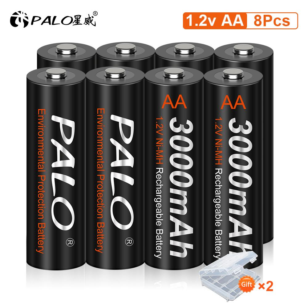 PALO 1.2V 2a AA Rechargeable Battery AA NiMH 1.2V Aa Rechargeable Batteries for Remote Control Toy Camera Battery