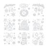 Christmas Window Clings, Line Static Cling Decals, No Glue Reusable Window Stickers for Storefront Shop and Home Holiday Decor