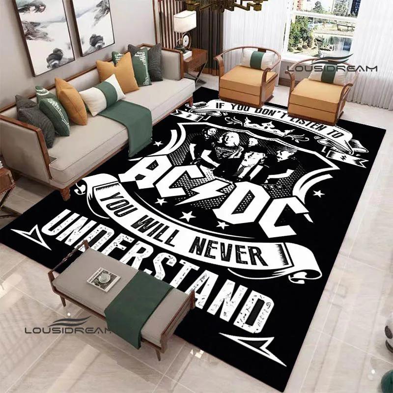 3D ковер с принтом рок-группы AC/DC, коврик для йоги, нескользящий ковер, кухонный коврик, ковры для декора комнаты, ковер для гостиной, ковер для прихожей, подарок на день рождения