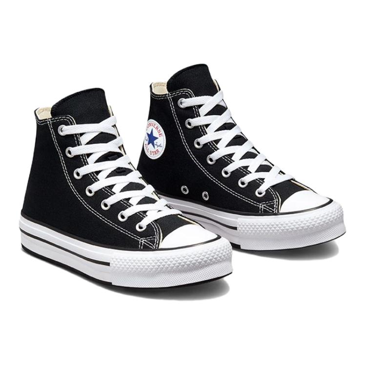 Converse Chuck Taylor All Star Lift Comfortable Lightweight High Top Canvas Shoes Kids Sneakers Black White 272855C