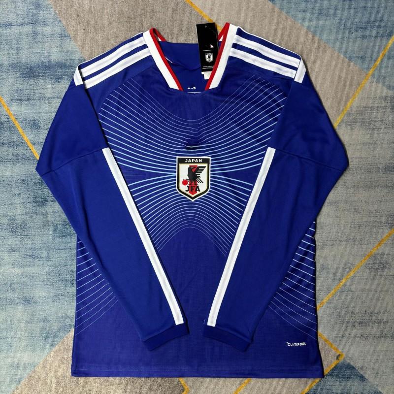 Long Sleeve Football Jerseys Fans - National Team Club Soccer Shirts Cotton Blend All Unisex Adult