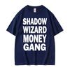 Joeyy Shadow Wizard Money Gang Футболки с принтом букв Смешная футболка с мемом Y2K Мужчины Женщины Харадзюку Хип-хоп Оверсайз Уличная футболка