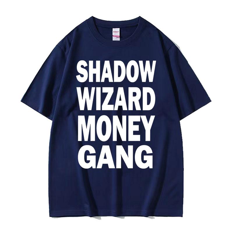 Joeyy Shadow Wizard Money Gang Футболки с принтом букв Смешная футболка с мемом Y2K Мужчины Женщины Харадзюку Хип-хоп Оверсайз Уличная футболка