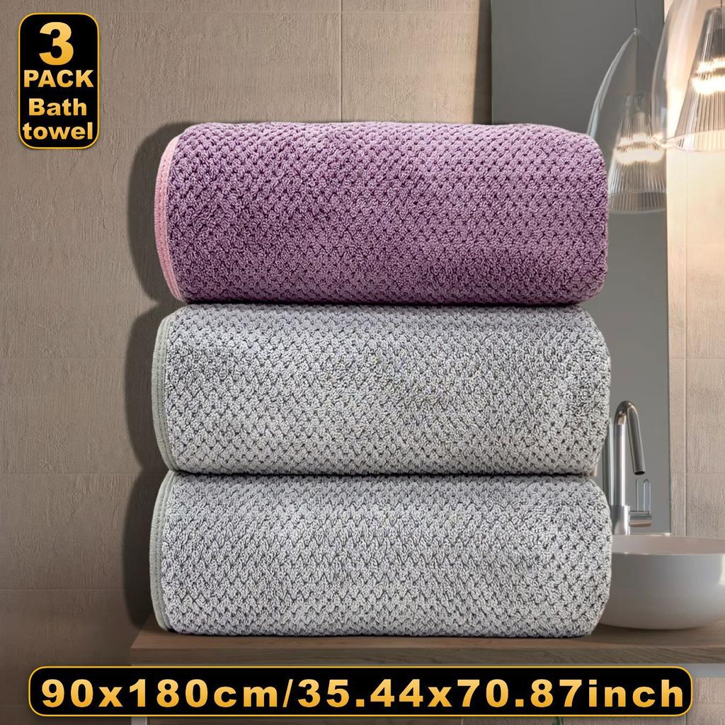 Осенне-зимний коралловый бархатный большой банный комплект из трех комплектов взрослых банных полотенец теплые и удобные тканые полотенца для дома и повседневной носки