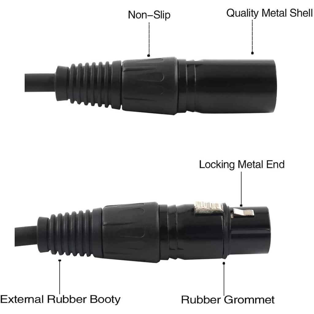 Swagell 2x Разветвитель XLR, 3-контактный female на двойной XLR male, Y-образный патч-кабель 50 см, Сбалансированный аудиоадаптер для микрофона