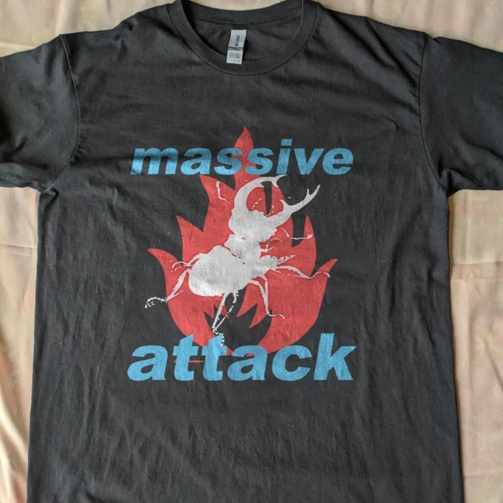 Massive Attack Graphic Tee Black Color Reprint Unisex SHirt AN70219