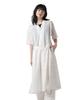 Schott Women's SIFFON SHIRT ONE PIECE, Chiffon Shirt Dress, F 033, Off-White, 782-3123603