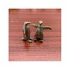 Marine Animal Cute Craft Collection Children Funny Brass Standing Little Penguin Statue Desktop Decorative Trinkets Creativity