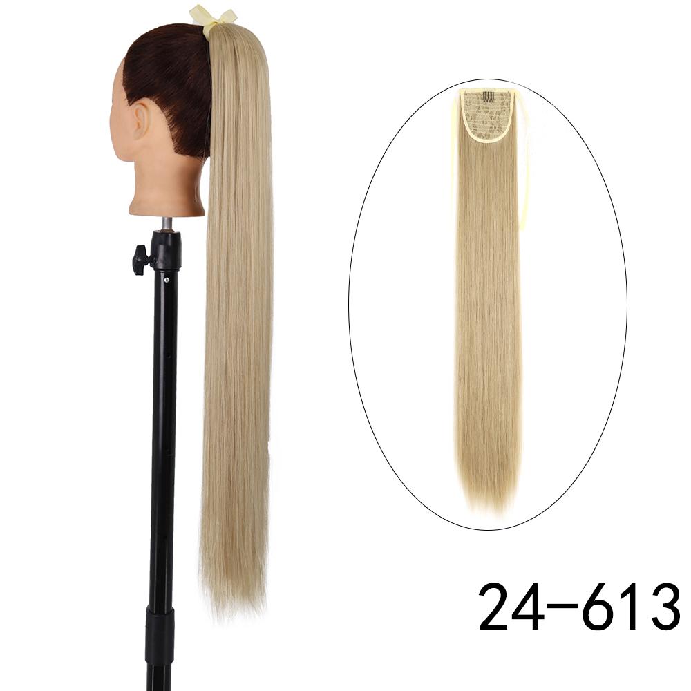 MERISIHAIR Длинный прямой галстук-бабочка на заколке для наращивания волос 55 85 см натуральный черный коричневый синтетический хвощ для женщин