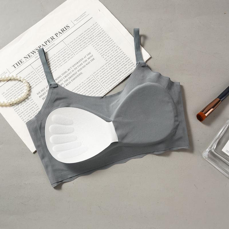 Женский бюстгальтер Super Gather Wireless Push Up со сборками, бюстгальтеры с подушечками, бесшовный бюстгальтер со сборками, поддерживающее нижнее белье для женщин