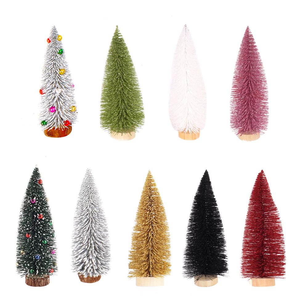 15/25cm Mini Christmas Tree Fake Pine Trees DIY Photo Prop for Home Decoration 2025 New Year Gift DIY Craft Desktop Xmas Decor