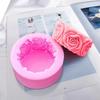 3D Round Rose Flowers Shape Silicone Soap Mold DIY Handmade Soap Molds Soap Making Fondant Cake Candle Molds Craft Decoration