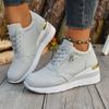 2025 Women Shoes Fashion Wedge Platform Sneakers Four Seasons Casual Shoe Lace-Up Wedge Heel Vulcanized Shoes Women Tenis Shoes