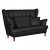 Sofa Wing Sofa Eco Leather Scandinavian Non-folding Family Meble Black