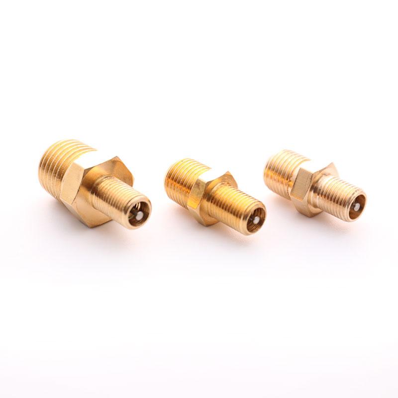 2 шт. M10/1/8''/1/4'' NPT MPT Латунный заправочный клапан бака воздушного компрессора, двойная головка