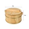 Деревянное ведро для запаривания риса, миска для риса для суши, многоразовая антипригарная круглая миска для риса с крышкой для закусок и апетайзеров в ресторане