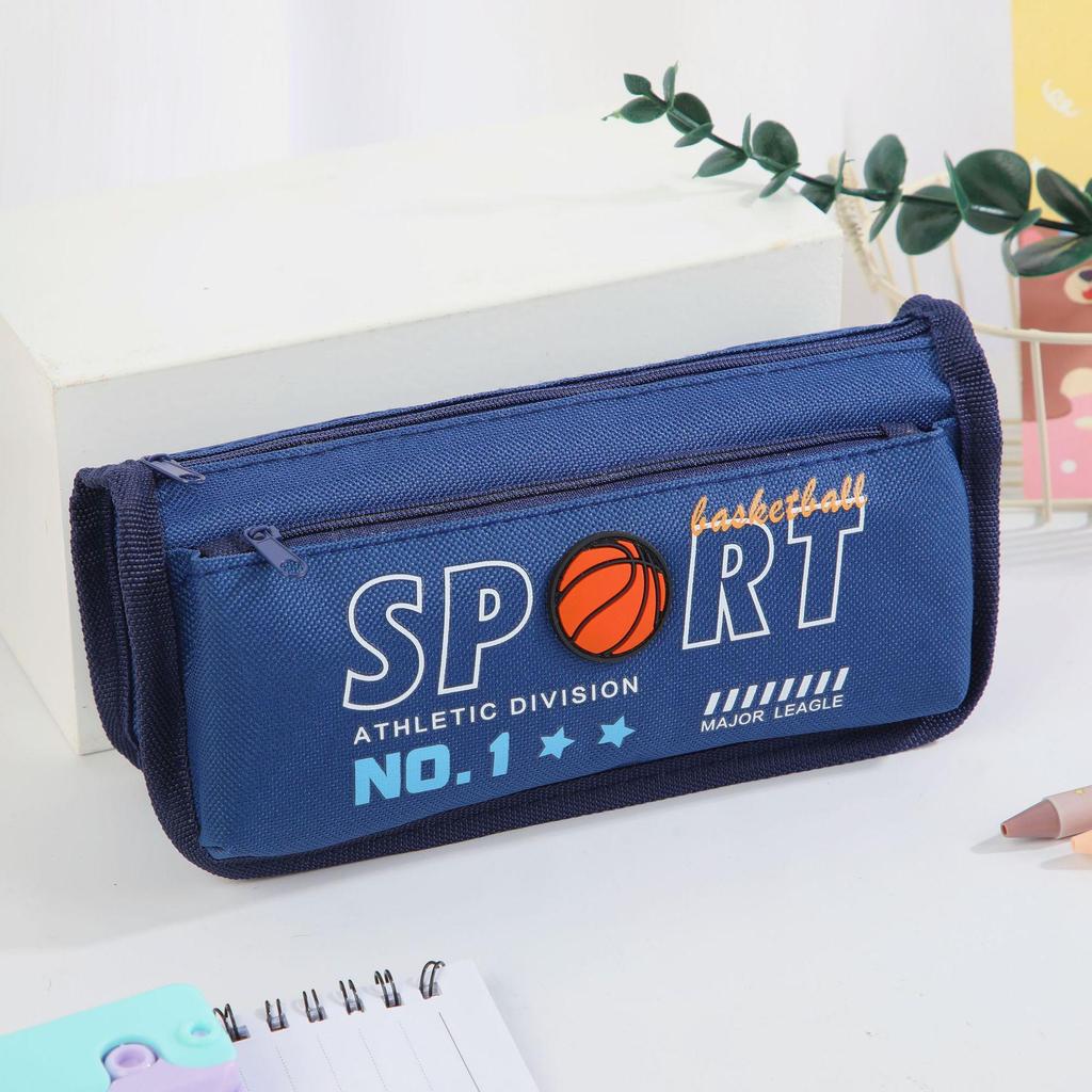Приграничный студенческий пенал: Дизайн в виде спортивного мяча, Креативный, Вместительный, Простой Оксфордская ткань для мальчиков