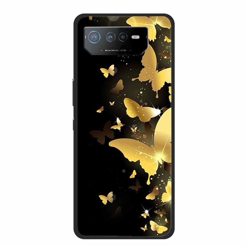 Чехол для Asus ROG Phone 6 Pro Phone6 Pro Coque Черный ТПУ Силикон Мягкая Задняя Крышка Чехол Для Asus ROG Phone 6D Ultimate Чехол для Телефона