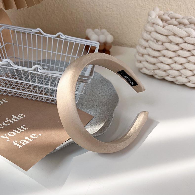 Однотонные широкие обручи для волос, повязки для волос для женщин, модные аксессуары для волос, повязки для волос для девочек, милые повязки на голову из губки, головные уборы