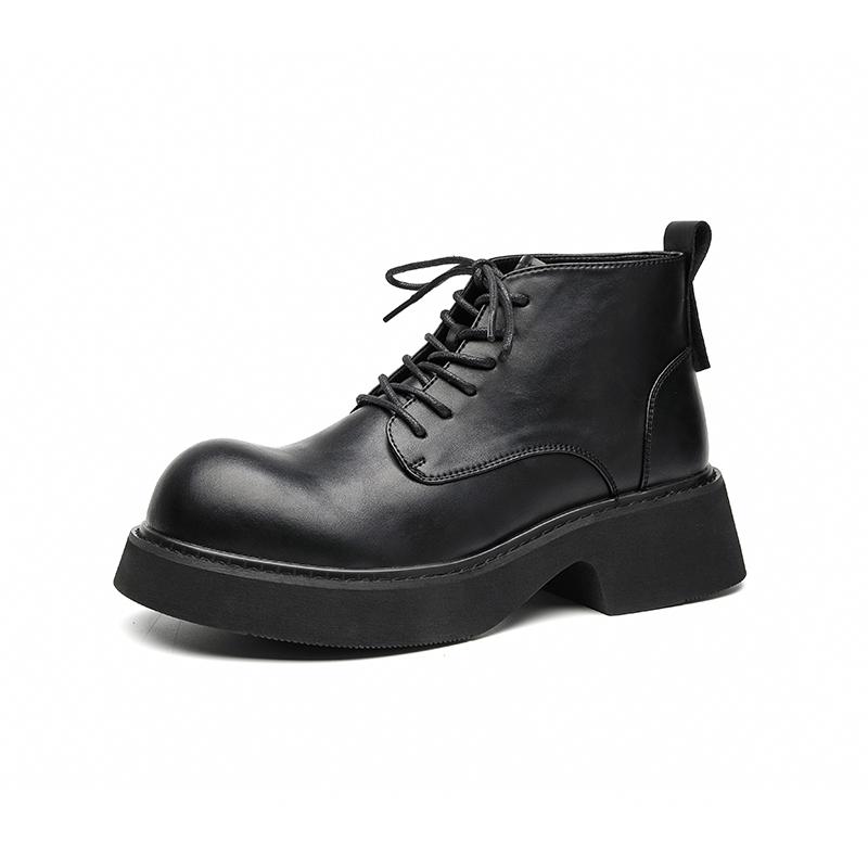 Модные мужские туфли на высокой платформе Breathe Small Leather Shoes, новые модные тенденции, универсальные японские корейские деловые повседневные туфли, мужские туфли