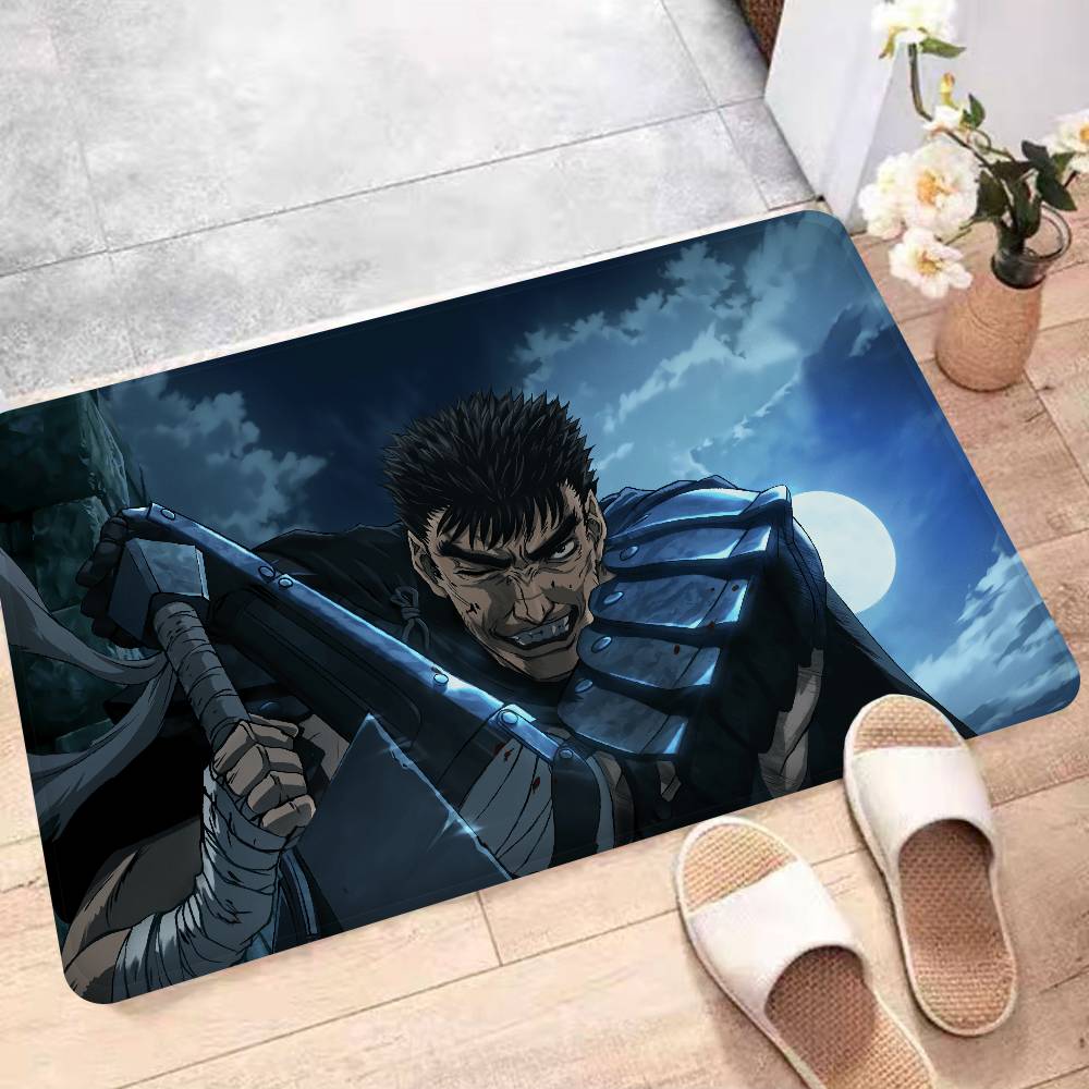 Японский комикс Берсерк Ковровое покрытие для прихожей Нескользящий коврик для прачечной Декор для прачечной Балкон Детская Гостиная Прикроватные ковры
