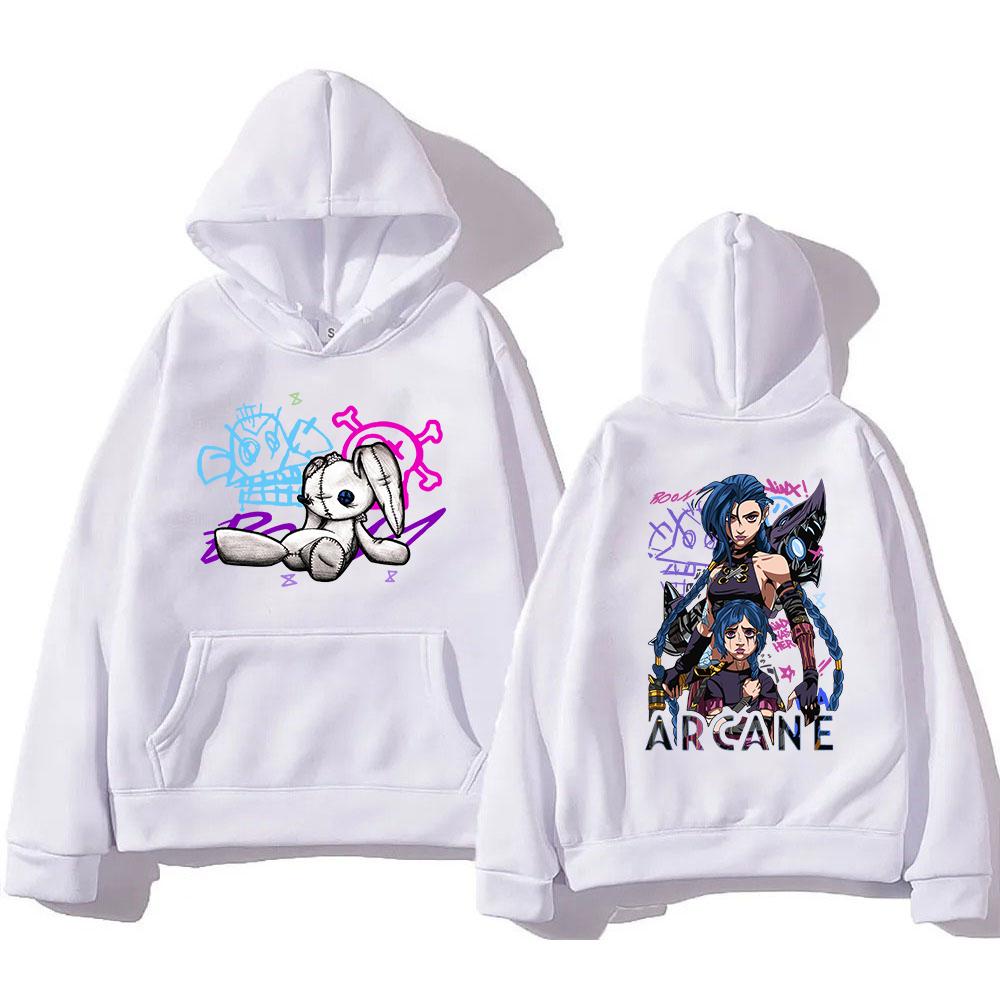 Худи Arcane Jinx 2025 Ретро Мужские/женские Худи Харадзюку Эстетичная одежда Унисекс Зимний Флисовый Пуловер Толстовка Винтажный