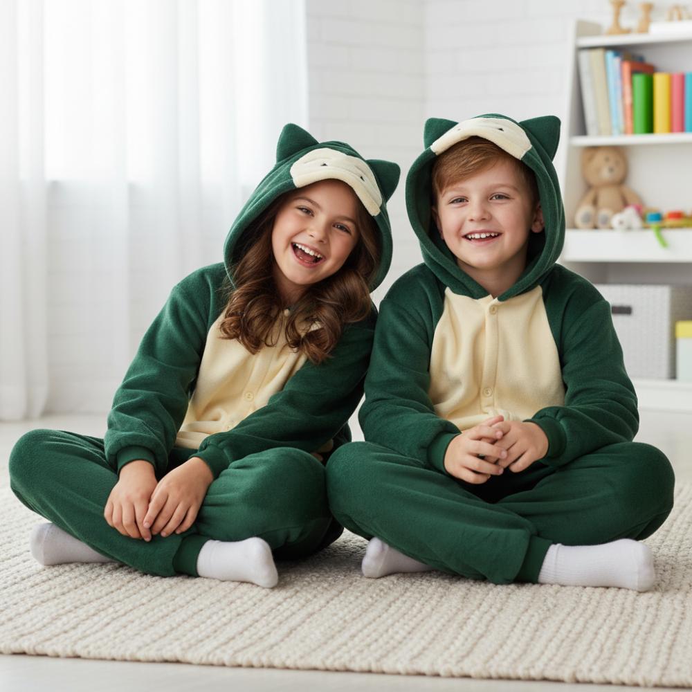 Onesie Kigurumi Pajamas Pokemon Snorlax Costume Kids 105 - 115Cm