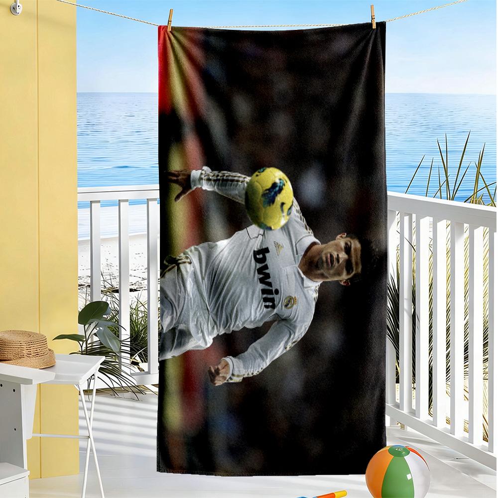 Cristiano Ronaldo Action Beach Towel Quick-Dry Soft Microfiber Comfortable Lightweight