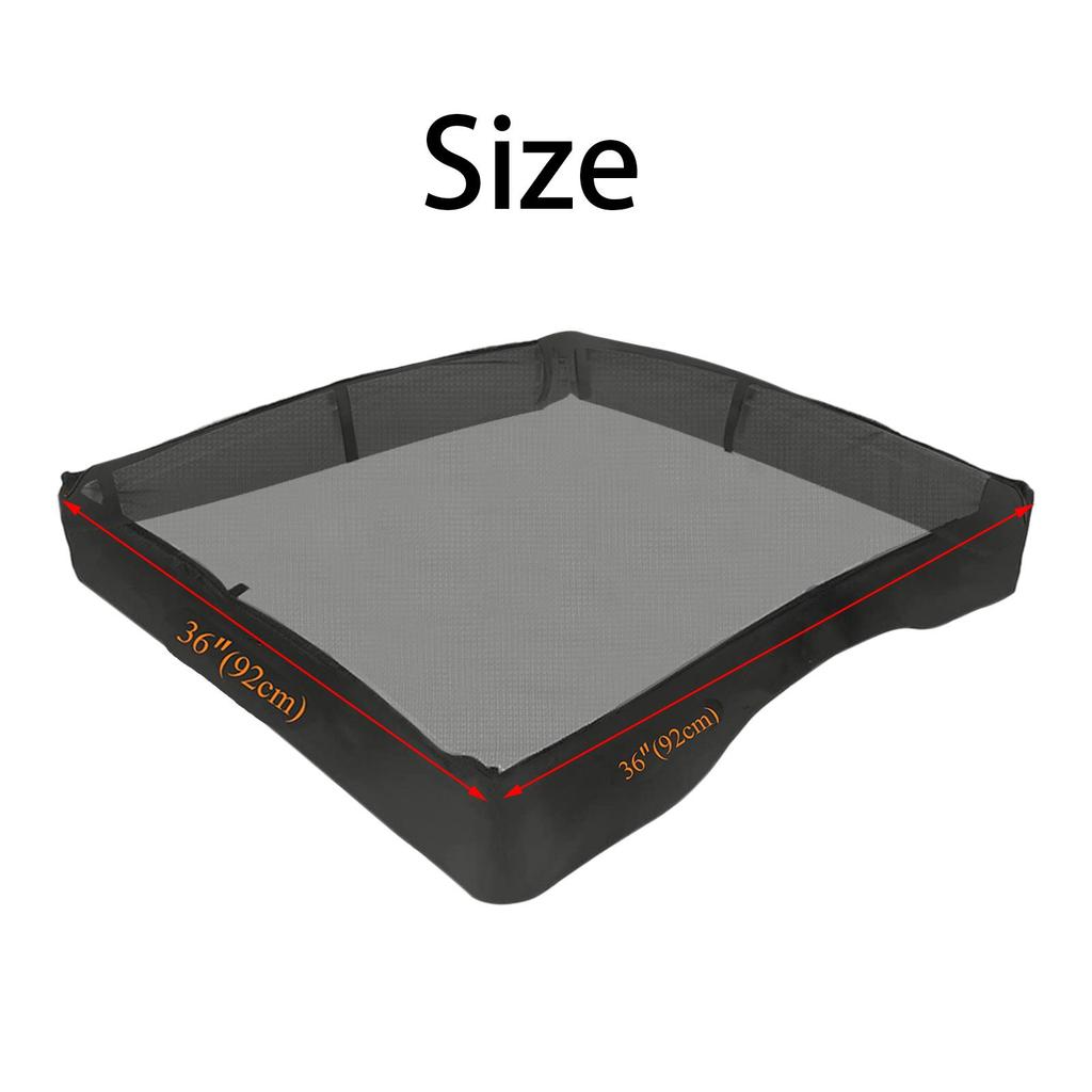 Puppy Playpen Cover Sunproof with Adjustable Half Mesh Dogs Top Cover Foldable Mesh Fabric Top Cover for Outdoor Indoor