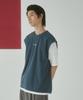 WEGO Ensemble Vest Set with Inner Short Sleeve Simple Casual Everyday Size Blue Men's 2-Piece T-Shirt, Summer/Autumn Outfit, Wear, Gift,