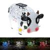 Garden Decoration Cow Statues Outdoor Golden Cow Puppy Statue with Solar Outdoor Figurine Light for Garden Patio