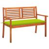 Day and Night - Day and Night 2-seater Garden Bench Solid Eucalyptus Wood and Cushion 120 Cm
