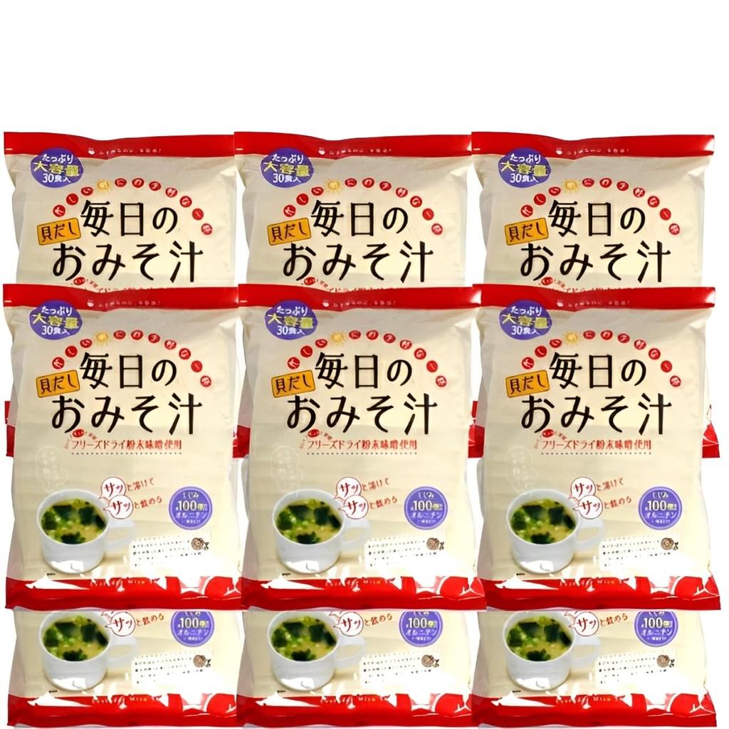 Ежедневный суп мисо с моллюсками 10 пакетиков пресноводного пресноводного моллюска мисо быстрого приготовления Tokai Nosan (30 порций) набор, моллюск, моллюск, орнитин, суп,