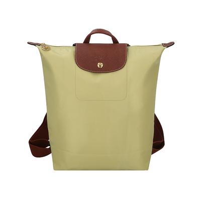 Le Pliage Original Рюкзак из нейлона с логотипом и застежкой на серебряную пряжку Средний Унисекс Рюкзак Фисташково-зеленый 10284089244