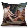 French Royal Painting Francois Boucher Ancient Greek Myth Venus Cupid Angels Floral Retro Decor Throw Pillow Case Cushion Cover