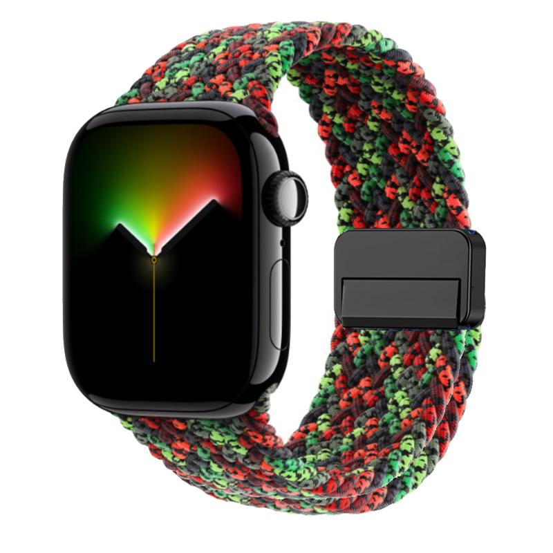 For Apple Watch Bands ultra 3 49 44mm 40mm 45mm 46mm 41mm Black Unity Bracelet iWatch series 10 11 se 8 9 Magnetic Braided Strap