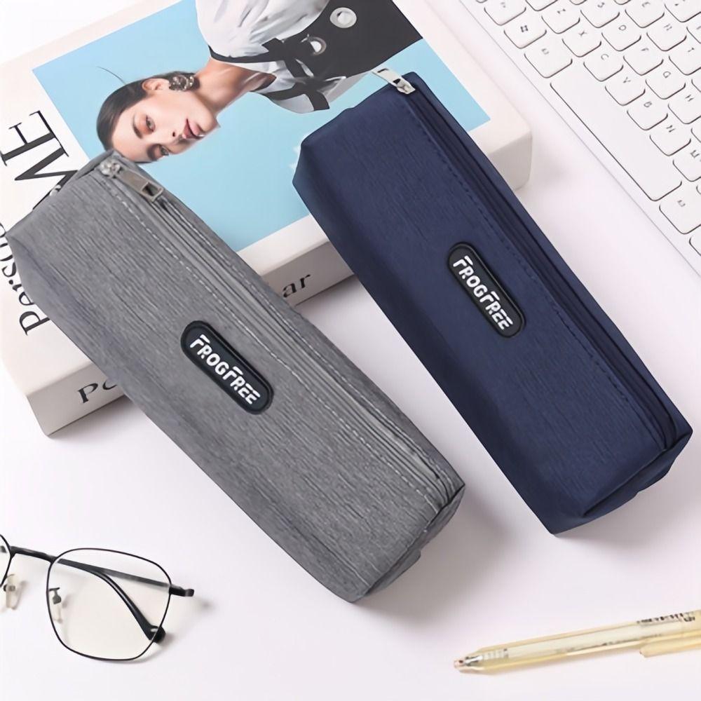 With Zipper Pencil Bags Canvas Pen Storage Bag Modern Pencil Case  for Student Kids