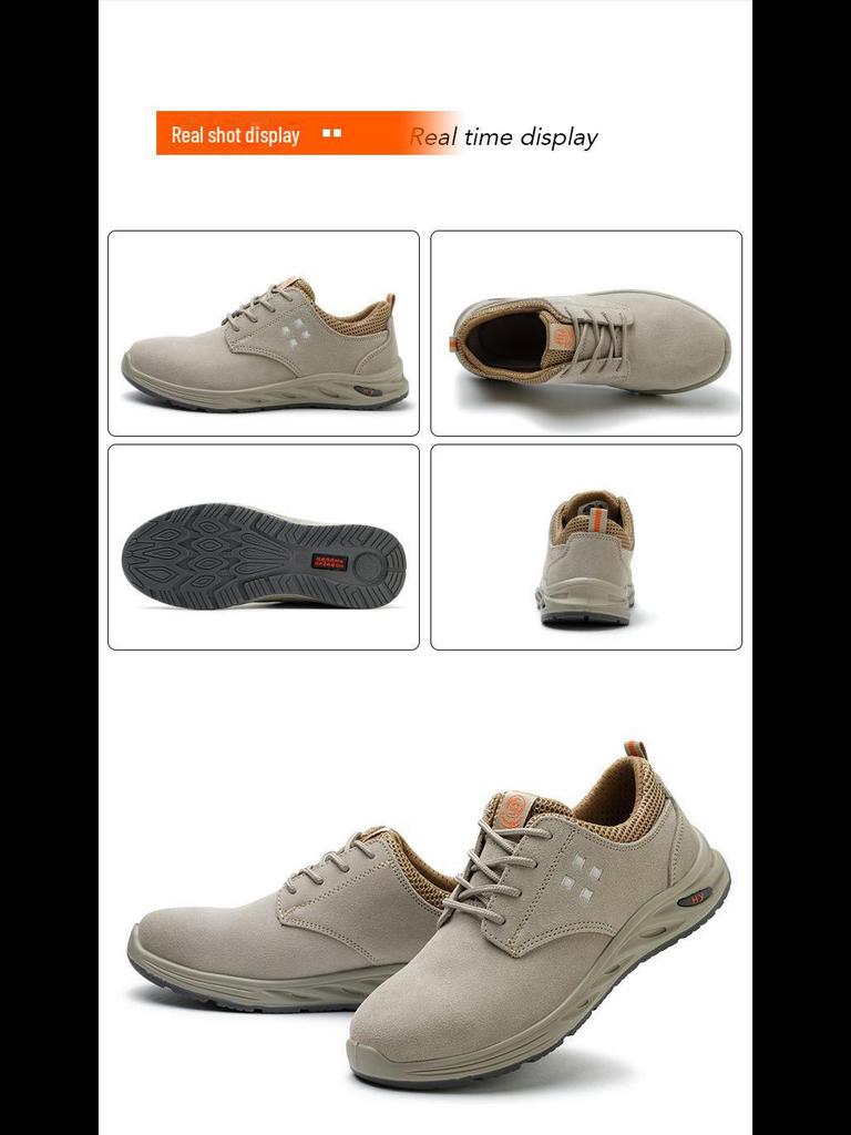 Ботинки сварщика из коровьей кожи со стальным подноском - Защита от ударов, проколов, утепленные, низкие, безопасная обувь для сварщиков.