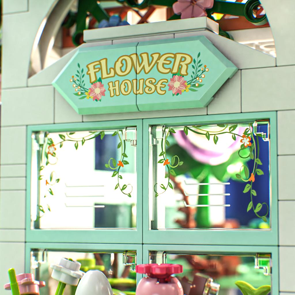 Ovly Garden Cottage Greenhouse Building Block Sunlight Flower House MOC Toy Educational Decorative Ornaments Block Kit Children's Birthdays Gift