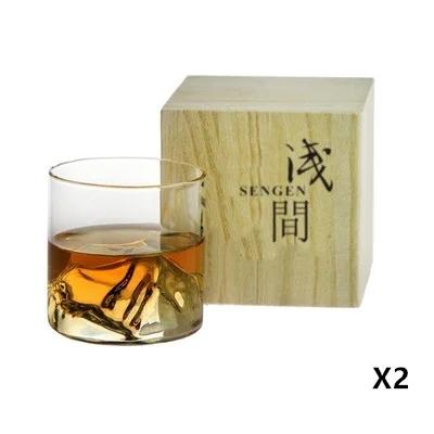 Dropshipping Whiskey Glass With Wooden Box Japanese Gift Wineglass Crystal Wine Glasses Chivas Brandy Snifter Cognac Tasting Cup