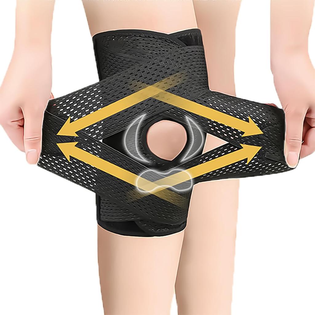DALO Knee Revised Thin Pressure Knee Daily Left and Right Side Running Supporter, Edition, Band, Ligament, Stability, Stretchy, Breathable, Sports,
