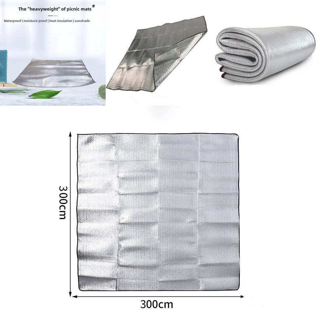 Outdoor Aluminum Foil Camping Mat With Insulation And Waterproof Layer For Beach And Picnic Use