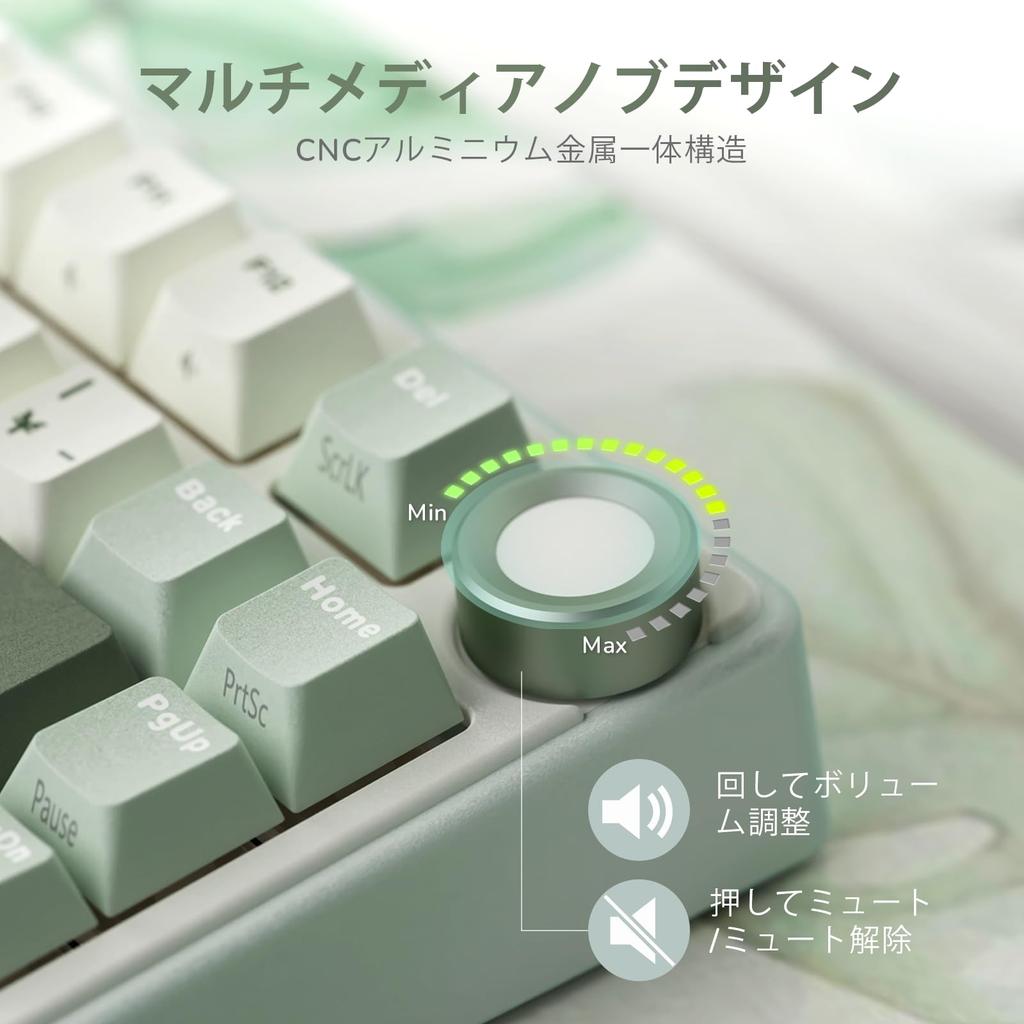 Проводная механическая клавиатура RK ROYAL KLUDGE R75, японская раскладка, ручка регулировки громкости, 75% кастомная игровая клавиатура, конструкция Gasket Mount, RGB-подсветка,