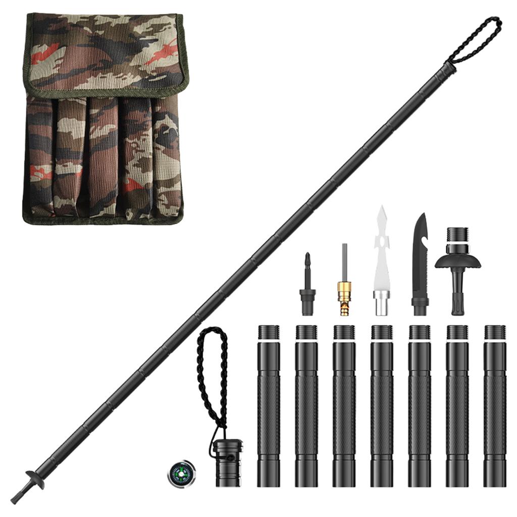 Туристическая палка для ходьбы, треккинговая палка, походный посох и треккинговая палка - Легкий алюминиевый снаряжение для приключений на природе, кемпинга, охоты 5 мл
