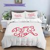 Switzerland national football Pattern Bedding Home Decoration Birthday Gift (1 * duvet cover + 2 * pillowcase, without core),fan merchandise.