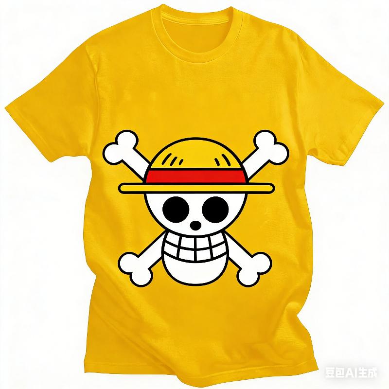 One Piece Monkey D. Luffy Japanese Anime Summer Kids T-shirt for 3-12 Years Short Sleeve High Quality