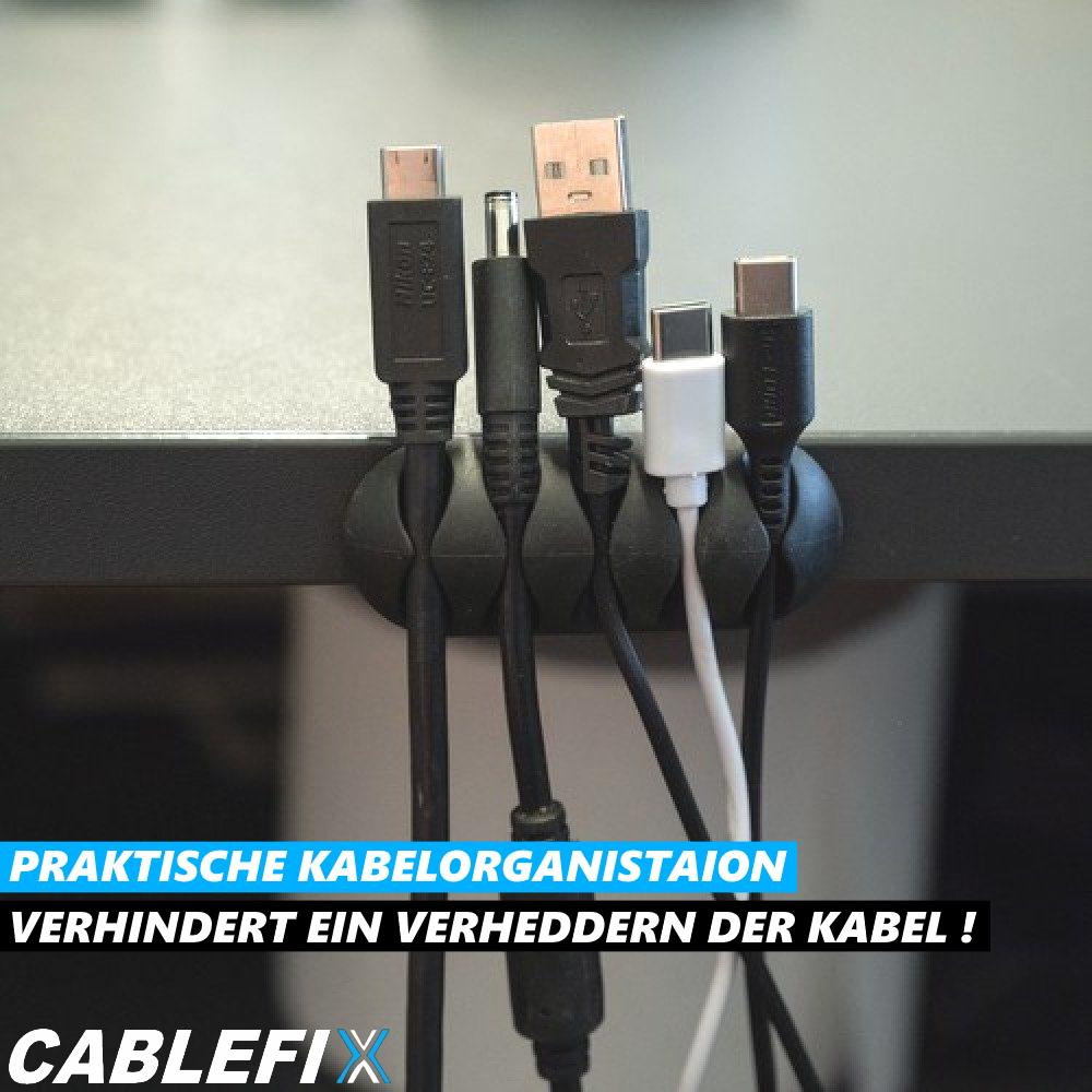 CABLEFIX направляющая для кабеля зажимы для кабеля держатель кабеля самоклеящиеся черные [набор из 10 шт.]