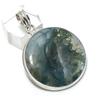Индийский моховой агат драгоценный камень ручной работы подвеска из серебра 925 пробы 1,89" p5u71