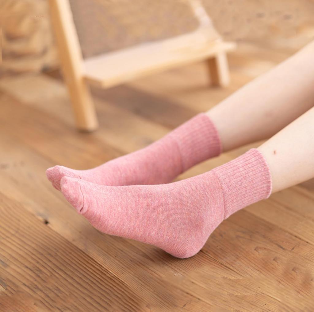 DAMILY and Stylish Cotton Crew Medium Cute Sports Long Indoor Sizes Women's Socks, Spring, Autumn, Winter, 10-Pair Set, Colorful, Socks, Thickness,